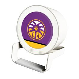 Keyscaper - Los Angeles Sparks Endzone Design Night Light Wireless Charger And Bluetooth Speaker - Multicolor