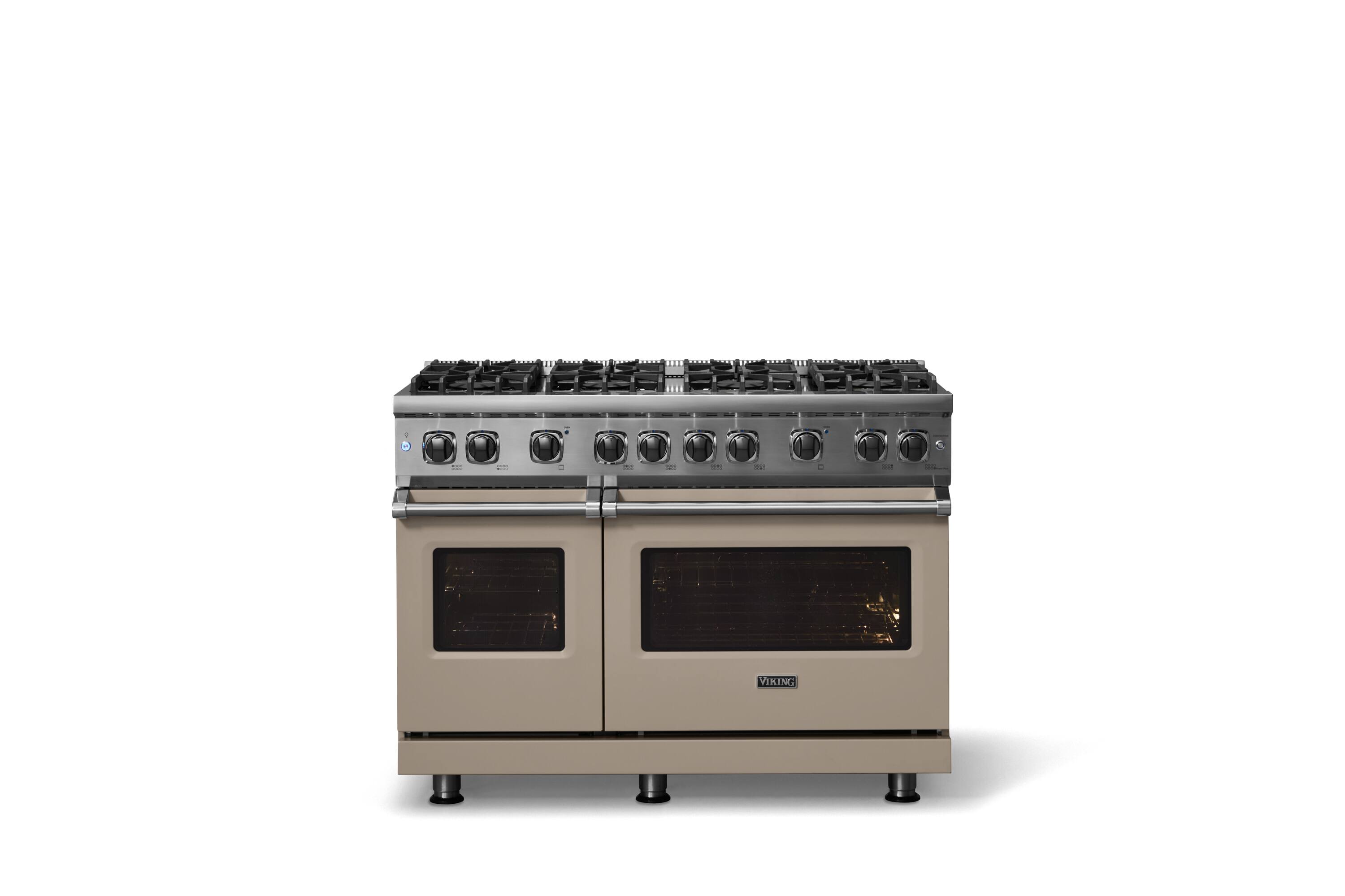 Alt View 1. Viking - 6.1 Cu. Ft. Professional 5 Series Freestanding Double Oven Gas Convection 8 Burner Range - Nantucket.