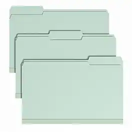 Staples - Heavy Duty Pressboard Classification Folder, 2" Expansion, Legal Size, 25/Pack - Green