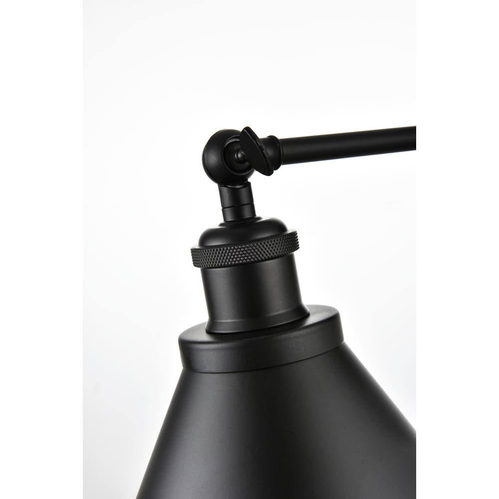 Angle. Living District - Bentley 1 light Black Bath Sconce - Black.