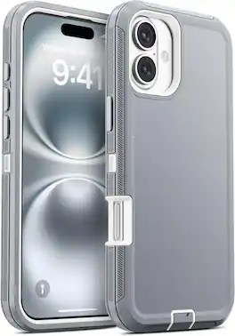 Entronix - Heavy Duty Case for iPhone 17 - Ultimate Triple-Layer Protection - Gray
