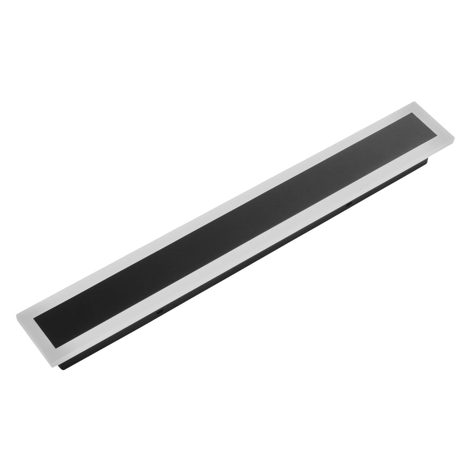 Front. VEVOR - Outdoor Wall Light, 23.6 Inch, Long Strip Modern Exterior Wall Sconce Light Fixtures, 3000K Warm White, IP65 Waterproof - Black + white.