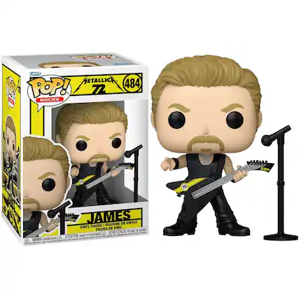 Funko METALLICA 484 1 POP! 77 ROCKS JAMES EN VINYLE FIGURINE VINYL DE VINIL FIGURA PELIGRO DE ASFIXIA 'ETOUFFEMENT A ADVERTENCIA: S s - . a - DANGER pig_otr - HAORO A ATTENTION: n . - wn A MARNING EE