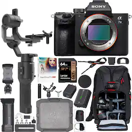Sony - a7 III Mirrorless 4K Camera ILCE-7M3 + DJI Ronin-SC Gimbal Filmmakers Kit