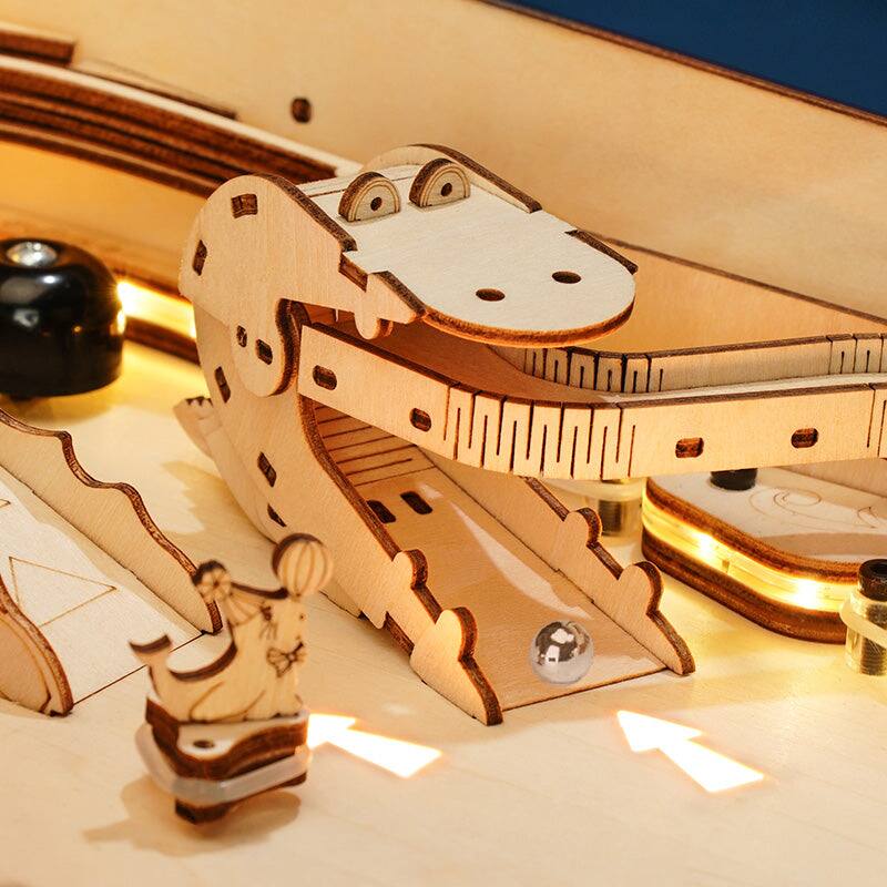 Alt View 9. ROKR - ROKR 3D Pinball Machine 3D Wooden Puzzle Christmas Birthday Gifts EG01.