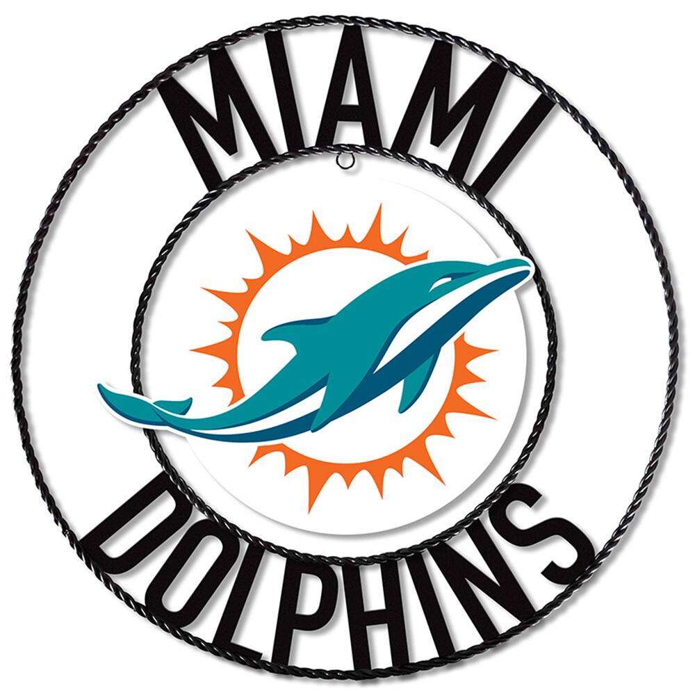 Miami Dolphins 24'' Wrought Iron Wall Art