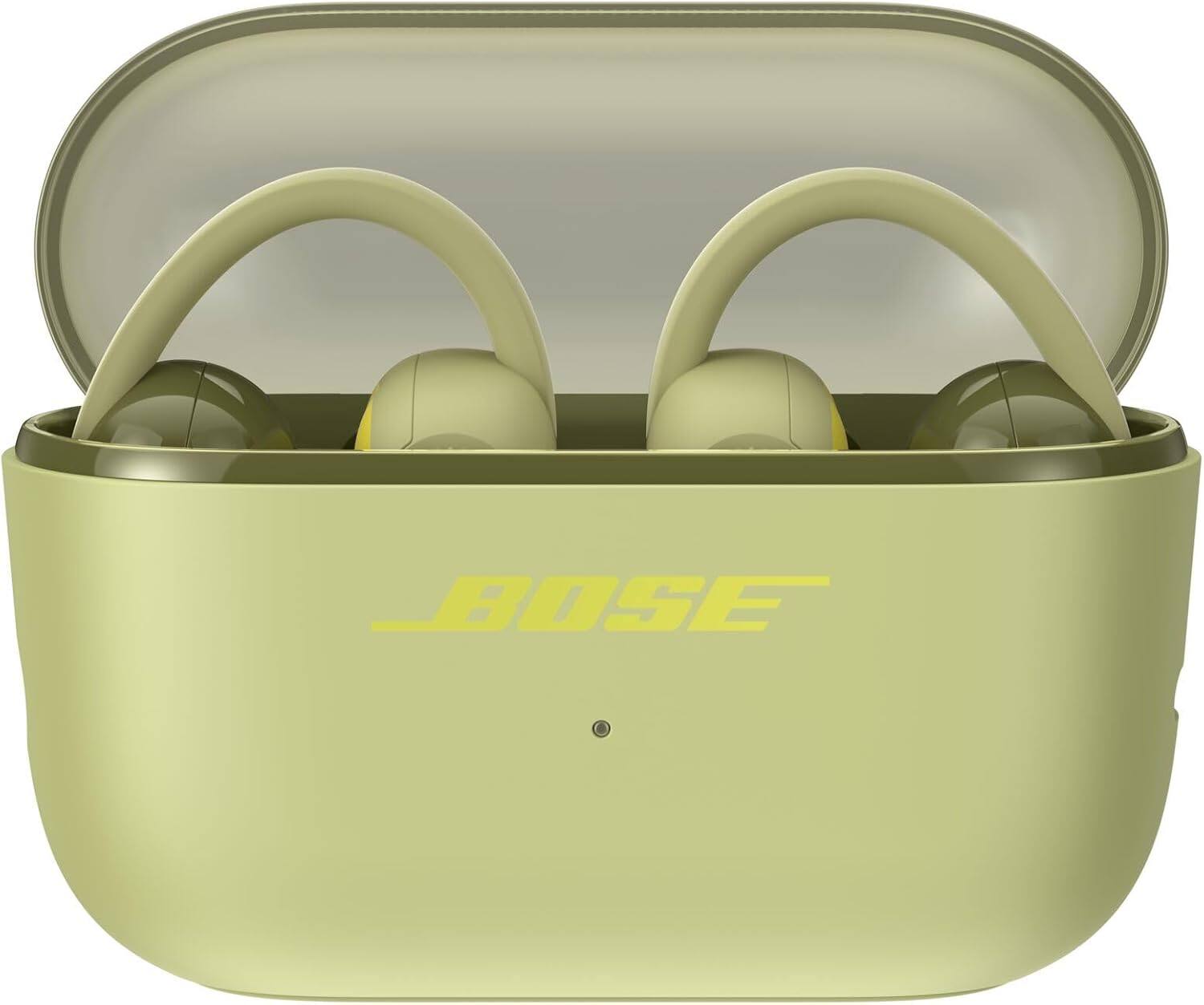 Angle. Bose - Bose Sport Open Earbuds Bundle with Fast Charger - Wireless, Clip-On, Up to 22 Hrs of Audio, (Eucalyptus Green) - Eucalyptus Green.