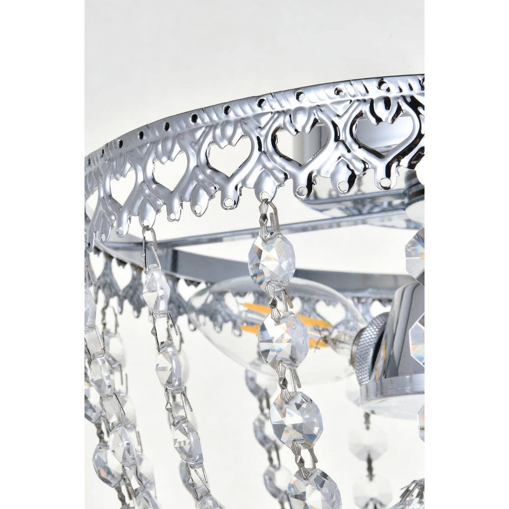 Alt View 2. Elegant Lighting - Kylie 10 inch flush mount in chrome - Chrome.