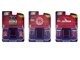Automotive "Double Scissor Lifts" Series #2 Set of 3 1/64 Diecast Models by Greenlight