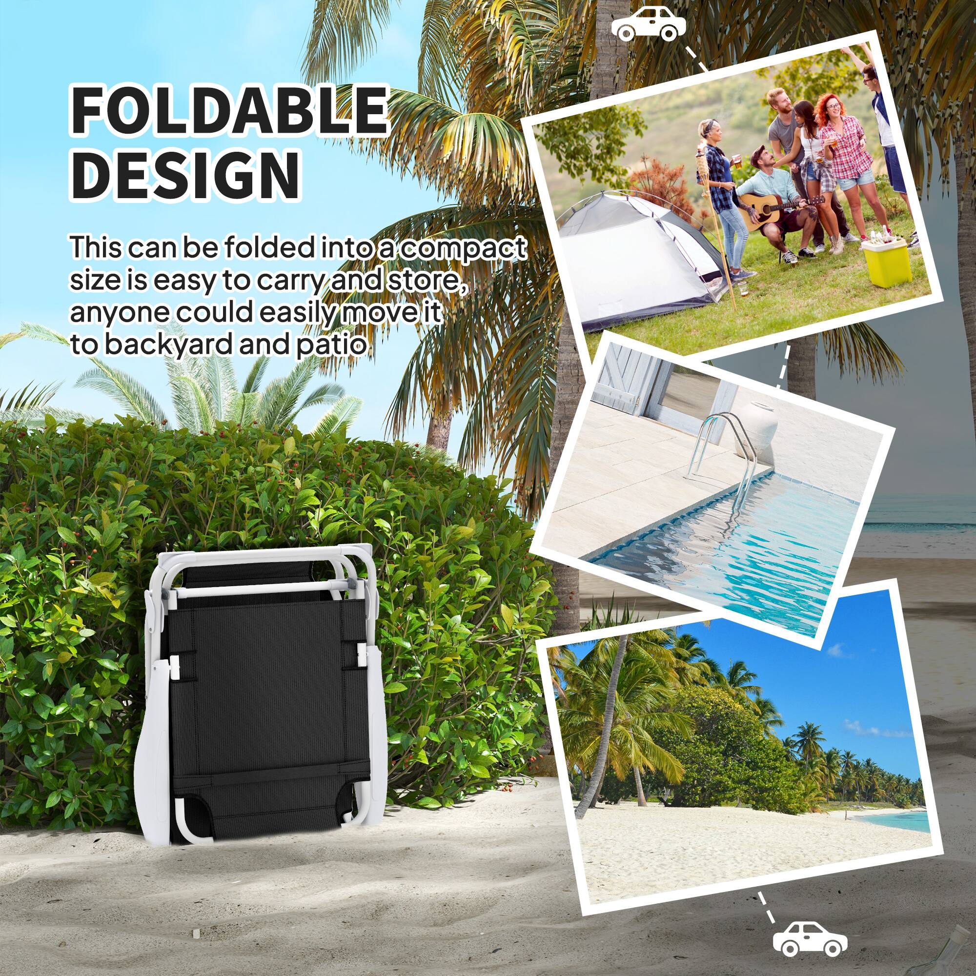 FOLDABLE DESIGN
This can be folded into a compact size is easy to carry and store, anyone could easily move it to backyard and patio.