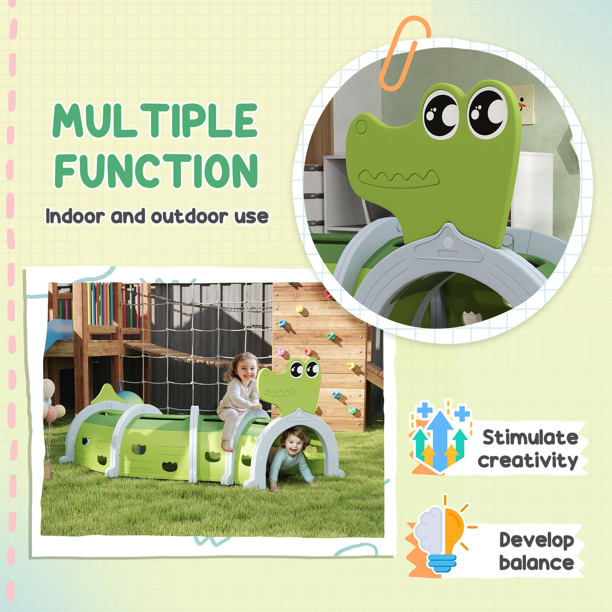 MULTIPLE FUNCTION  
Indoor and outdoor use  

Stimulate creativity  
Develop balance