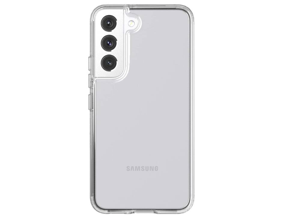 Front. Tech21 - Tech21 Evo Clear Protective Phone Case for Samsung Galaxy S22 Plus - Clear.
