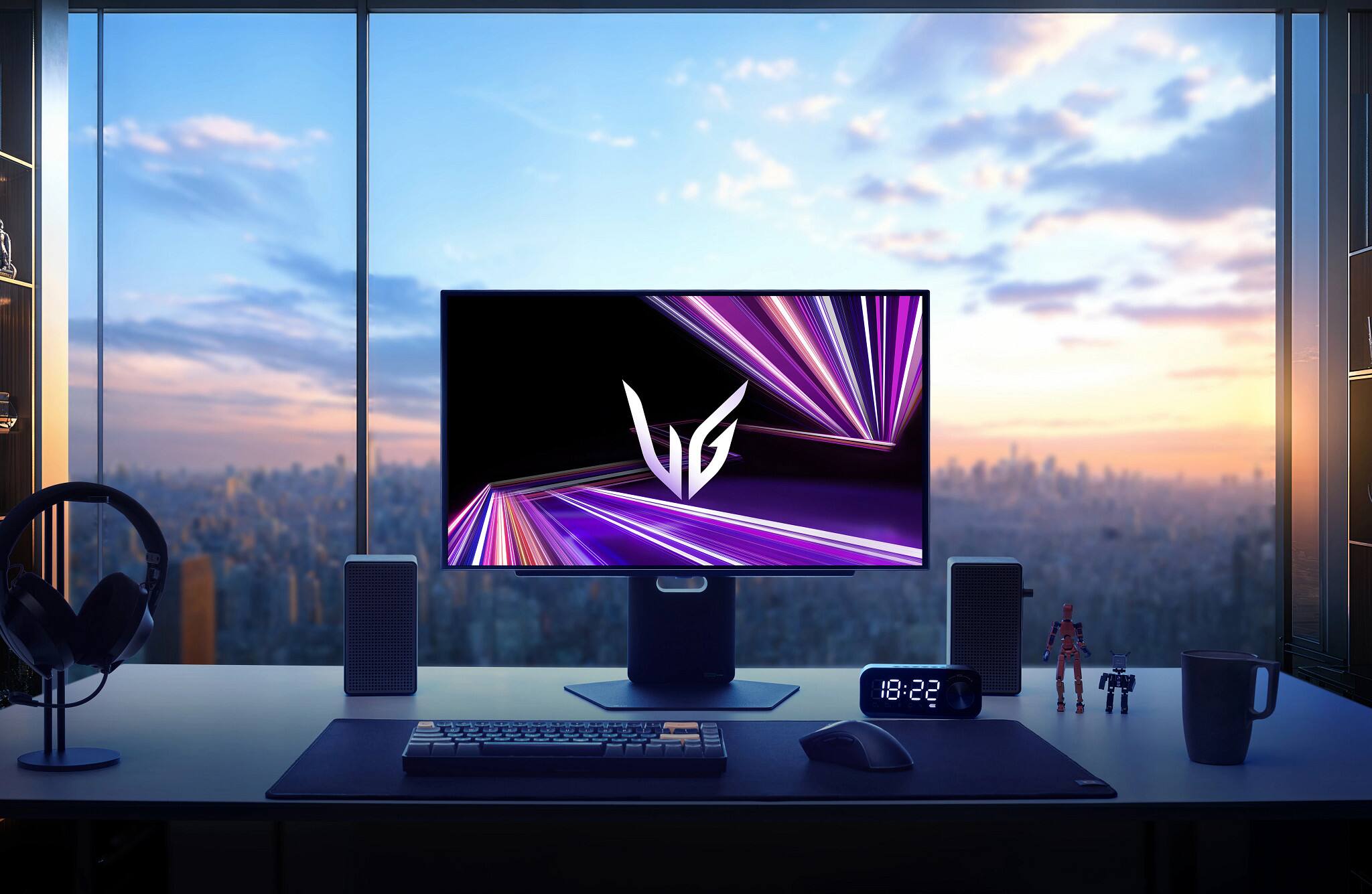 Alt View 9. LG - UltraGear 27" OLED QHD 480Hz 0.03ms NVIDIA G-SYNC, AMD Freesync Premium Pro Gaming Monitor (HDMI x2, DisplayPort, USB) - Black.