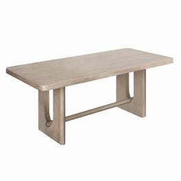 Manhattan Lane - Zoko Dining Table, Pedestal Base, Classic White Wash Wood 83 Inch - White Wash Oak