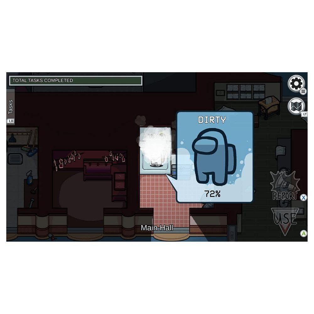 TOTAL TASKS COMPLETED Tasks LB DIRTY = LT 15009's Main Hall 72% REPORT x USE A