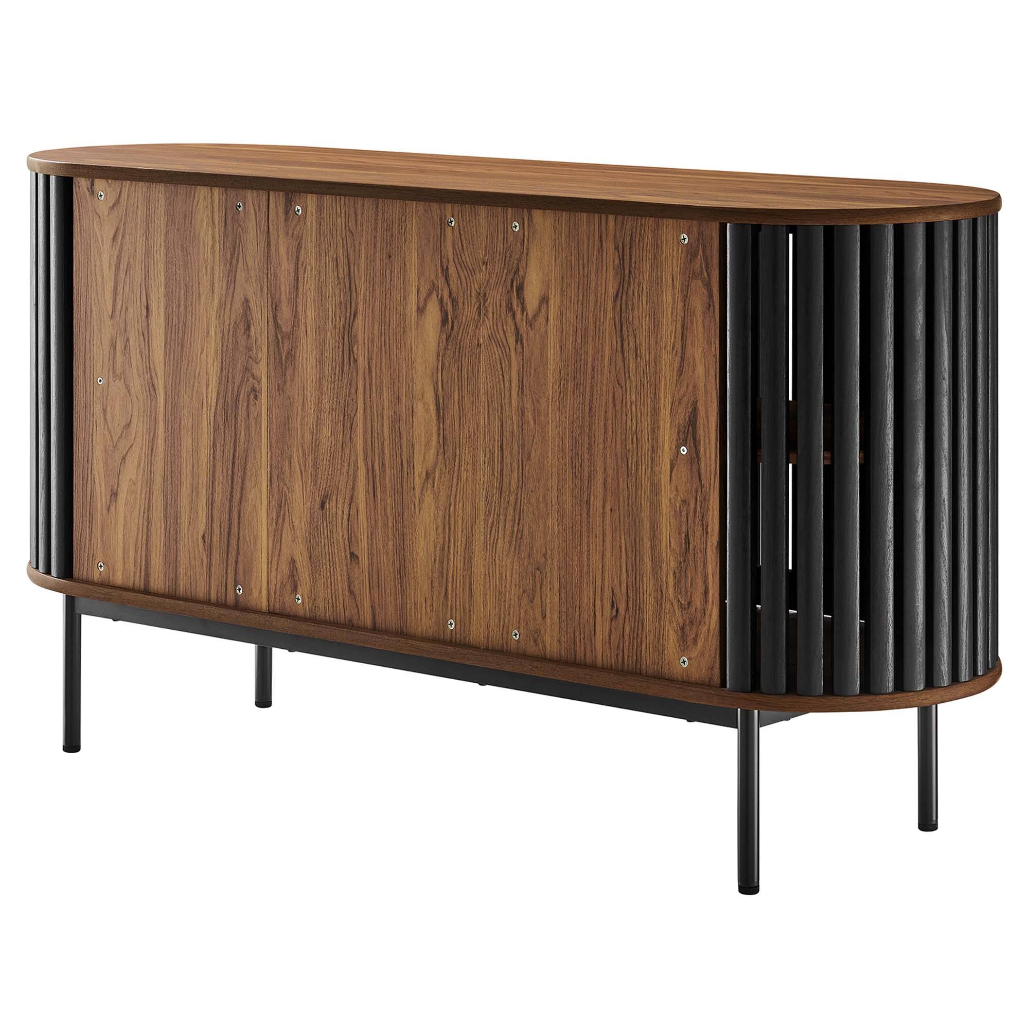 Alt View 4. Modway - Fortitude 59" Oval Sideboard by Modway - Walnut Black.