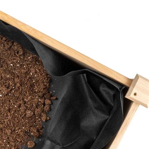 Alt View 1. SlickBlue - Solid Wood Raised Mobile Garden Planter with Locking Wheels, Elevated Planter - Natural.