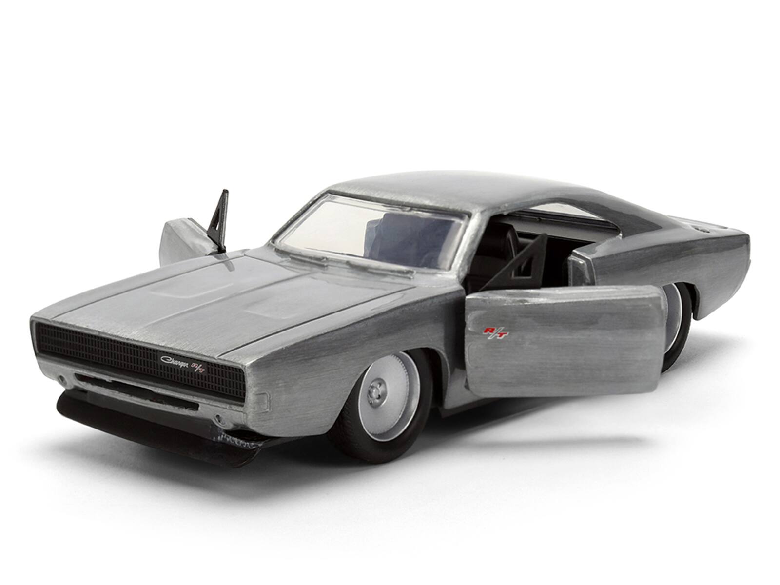 Alt View 1. Jada - Dom's Dodge Charger R/T Raw Metal "Fast & Furious 7" (2015) Movie 1/32 Diecast Model Car by Jada.