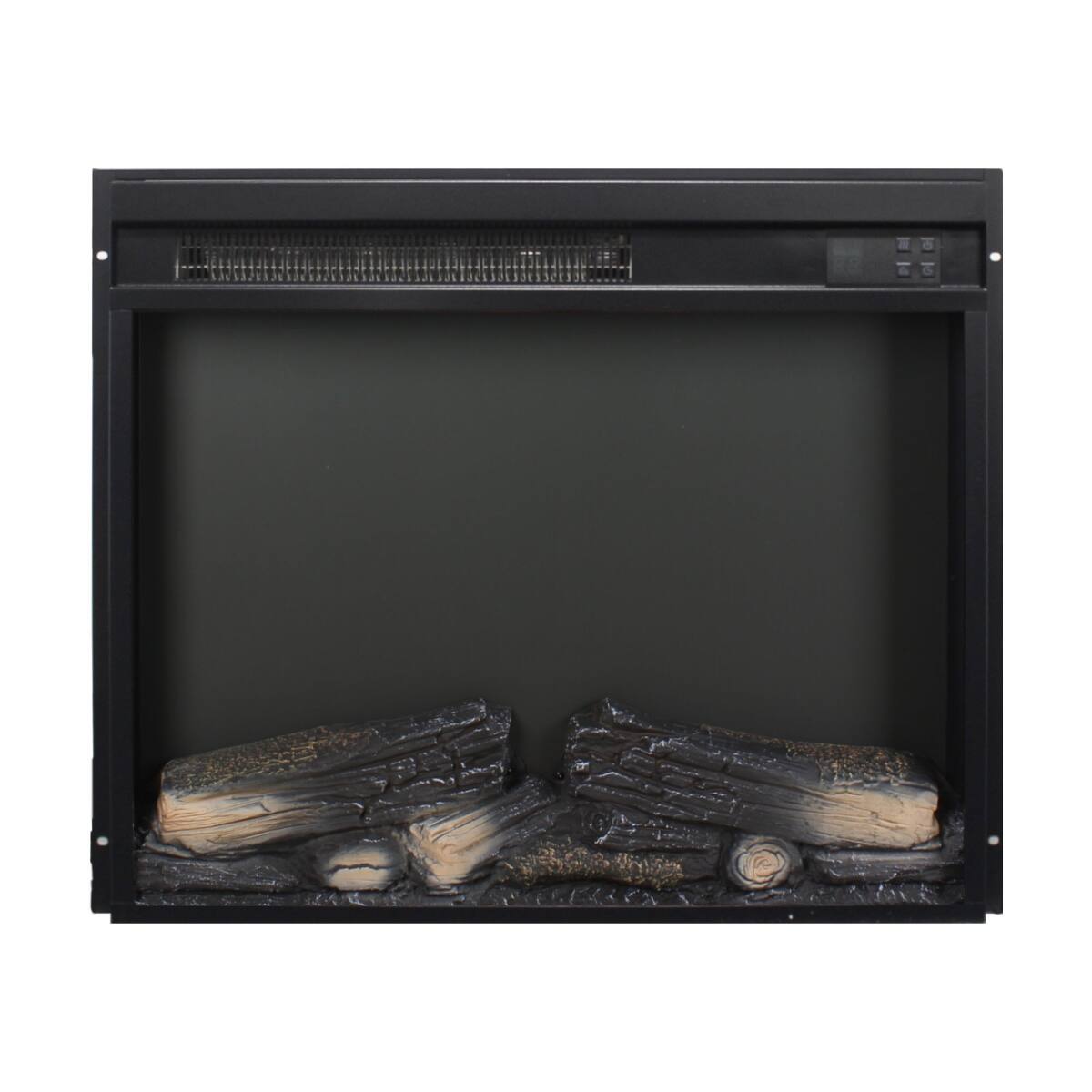 Alt View 1. Loheer - Loheer 23 inch electric fireplace insert, ultra thin fireplace heater with remote control and overheating protection - Antique Black.