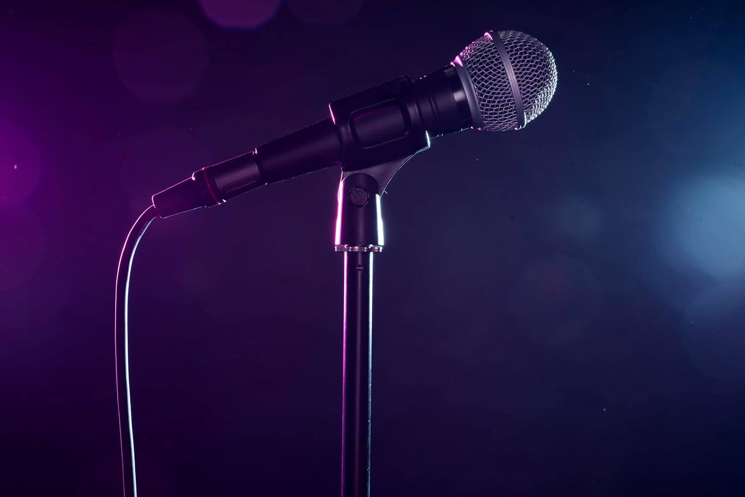 Alt View 3. Gator Frameworks - Rok-it Tubular Microphone Stand With 10" Round Cast Iron Base & Twist Clutch Height Adjustment, Heavy Duty Construction.