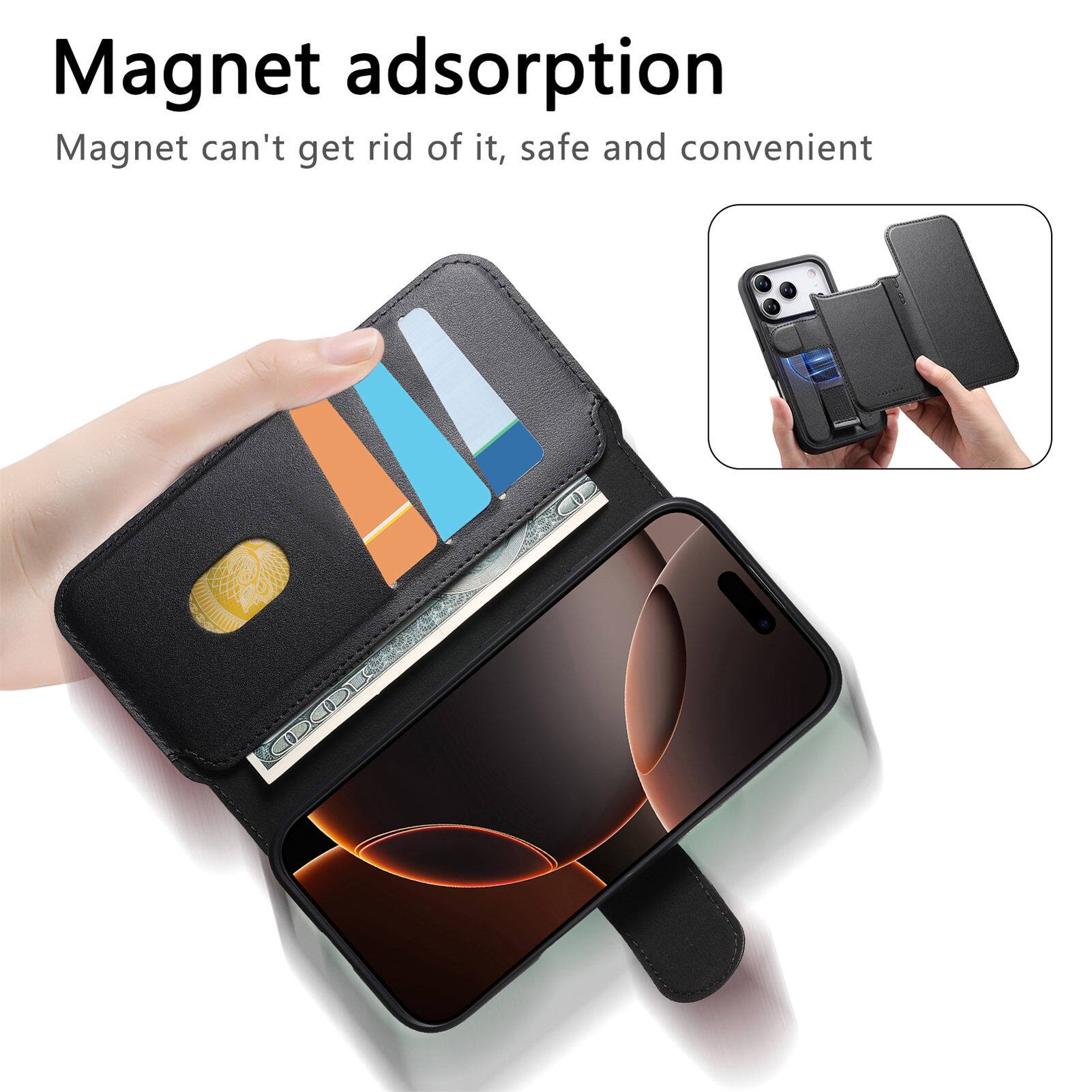 Magnet adsorption  
Magnet can't get rid of it, safe and convenient