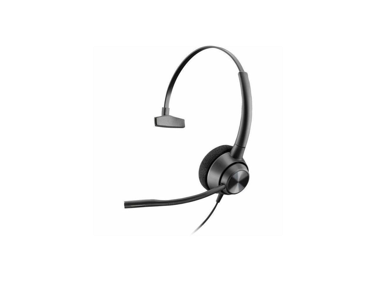 Alt View 2. HP - HP Encore Pro 310 Mono Wired Headset - 32 Ohm, Noise Cancelling, Uni-directional Mic - Black.