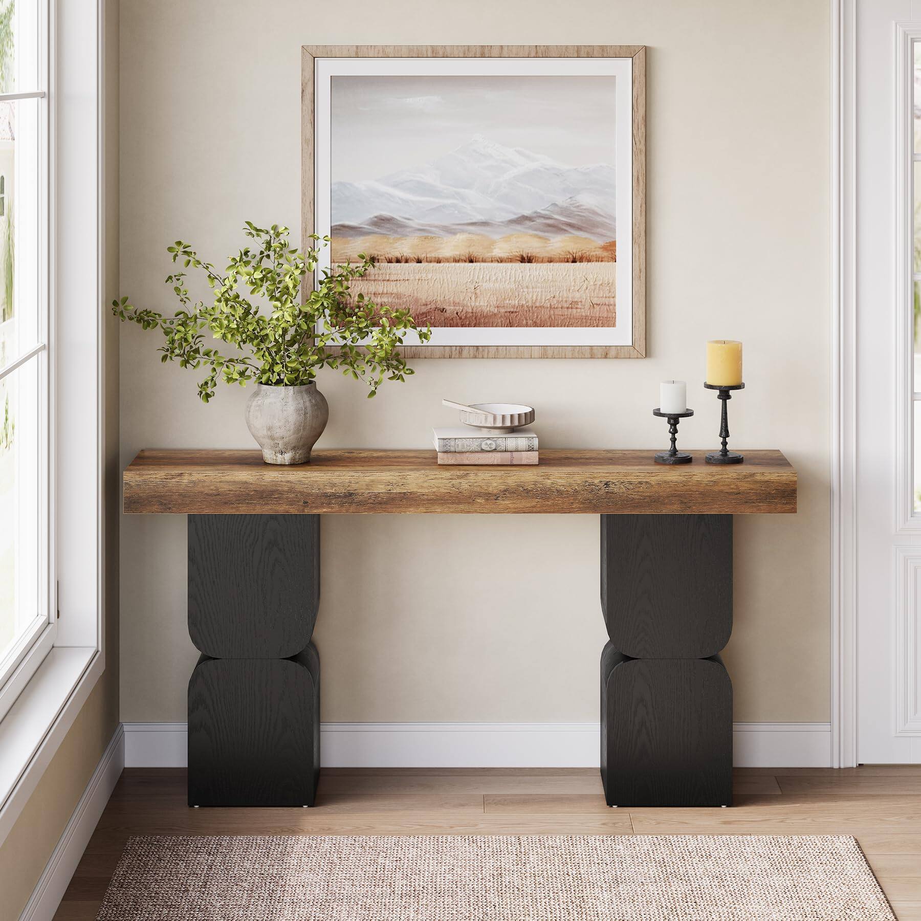Tribesigns Console Table 63 in, Sturdy Appearance, Table Behind the ...