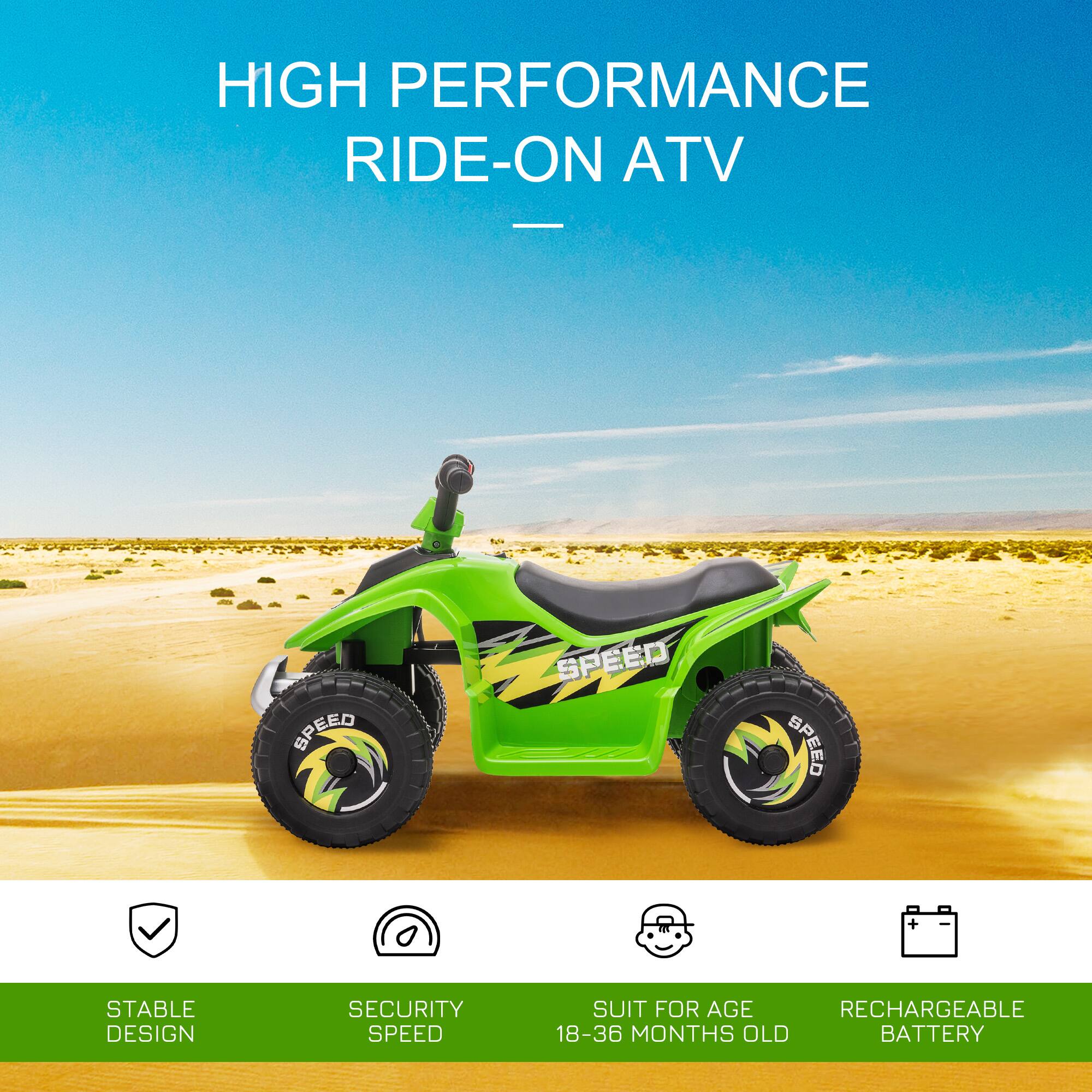 HIGH PERFORMANCE RIDE-ON ATV

- STABLE DESIGN
- SECURITY SPEED
- SUIT FOR AGE 18-36 MONTHS OLD
- RECHARGEABLE BATTERY