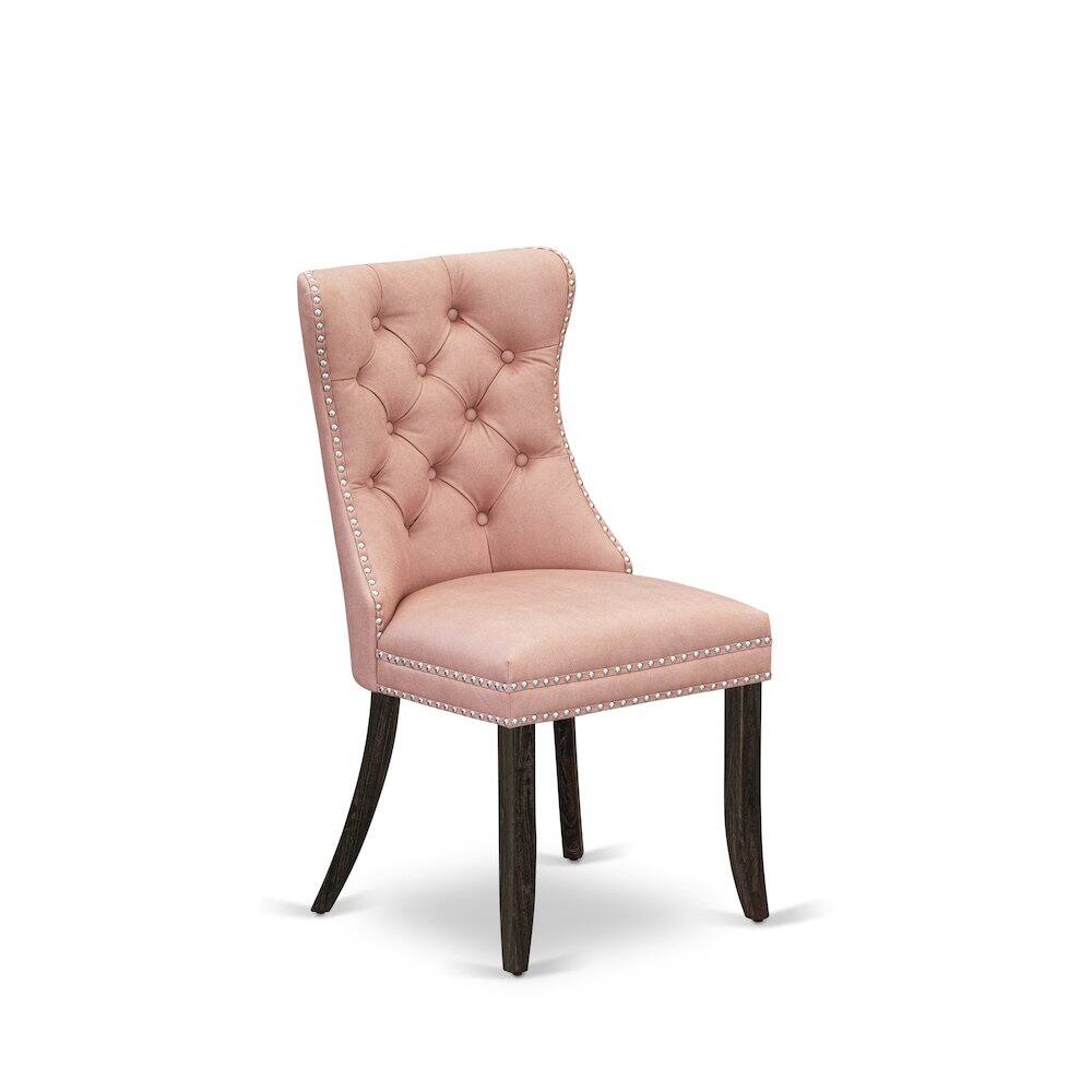 Back. East West Furniture - Parson Kitchen Chairs - Brown.