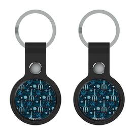 Keyscaper - Marvel Fantastic Four Pattern Airtag Holder 2-Pack - Black