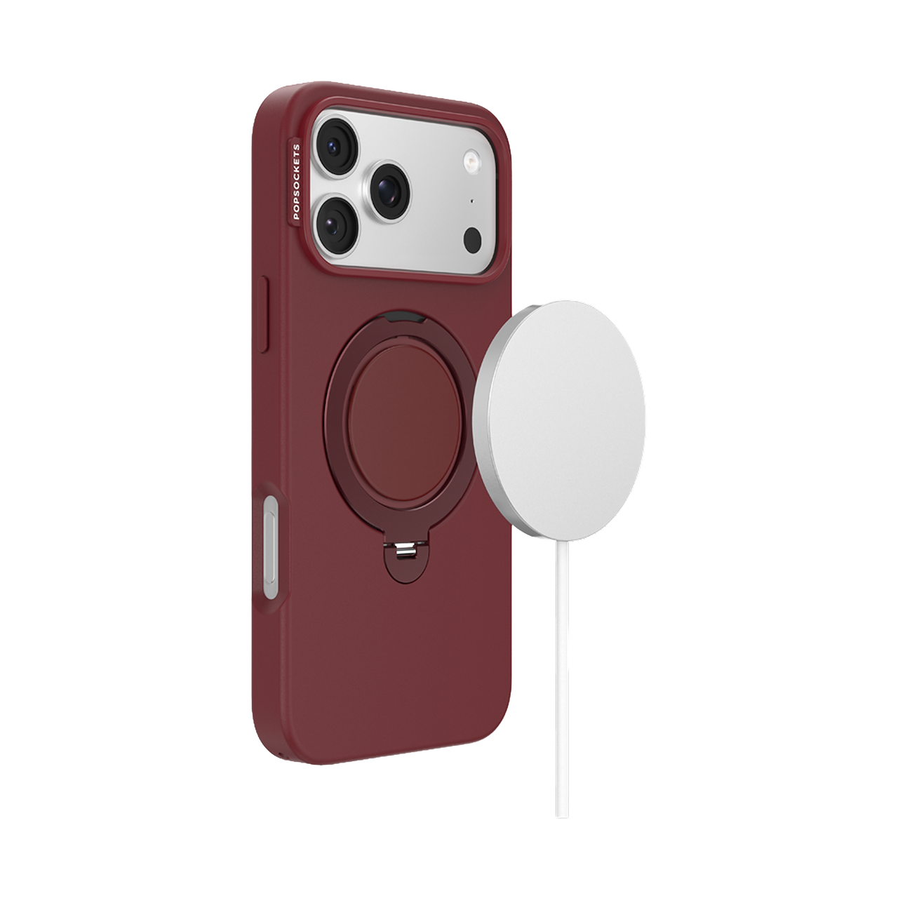 Alt View 2. PopSockets - Low Pro Case iPhone 18 Pro Max/17 Pro Max - Burgundy.