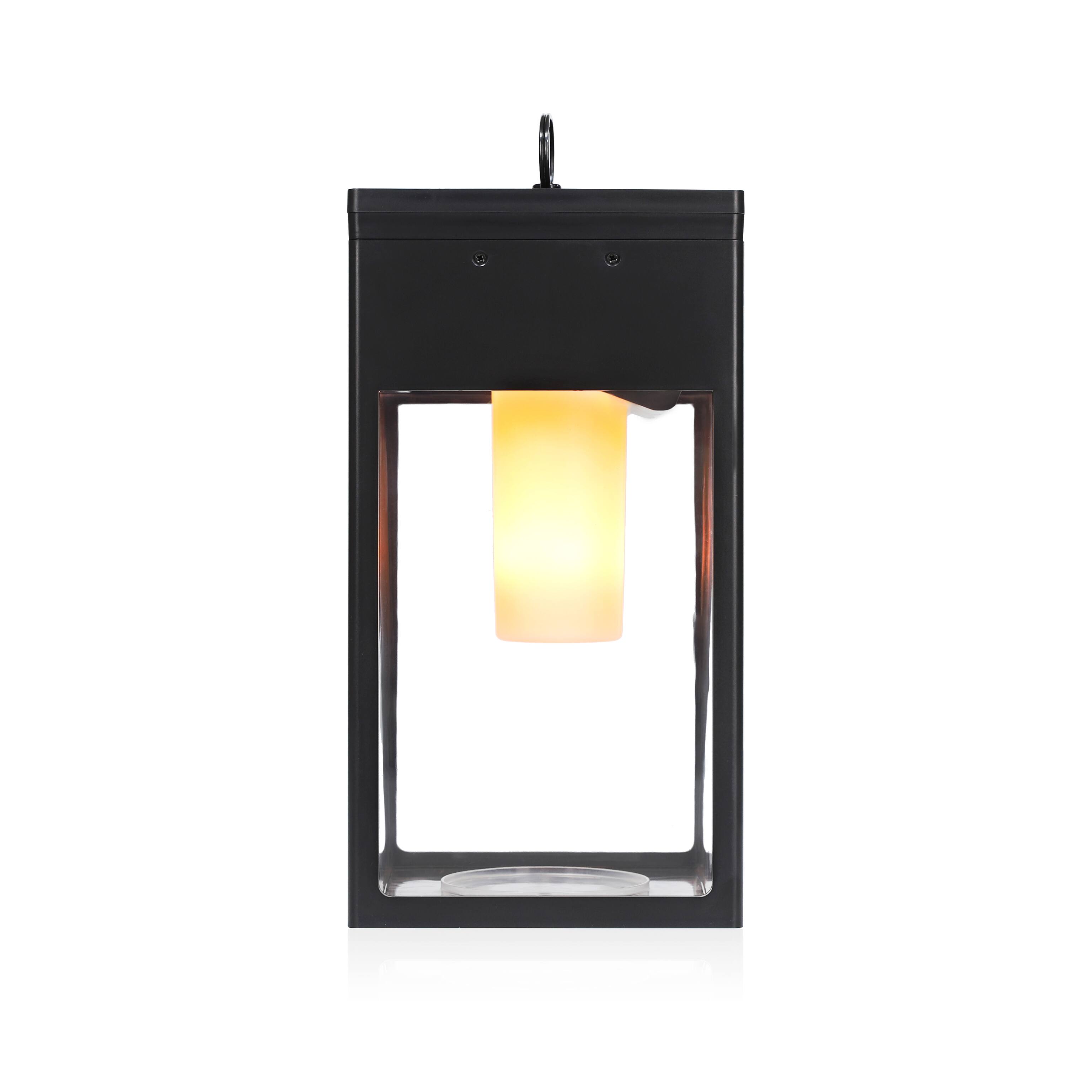 Alt View 4. Techko Maid - Solar Portable Lantern with Flame Effect - Black.