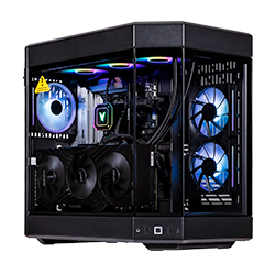 Alt View 10. Velztorm - Velztorm Black Praetix 3D Desktop PC (AMD Ryzen 7 9800X3D, 64GB DDR5, 2TB PCIe SSD + 6TB HDD, RTX 5080, Win 11 Pro) - Black.