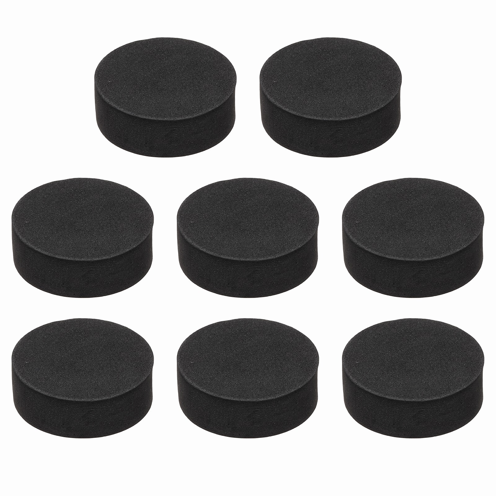 Unique Bargains - Single Sided Speaker Isolation Pads 45x16mm Round EVA Acoustic Foam Anti-Vibration Feet for Speaker Subwoofer, 8pcs - Black