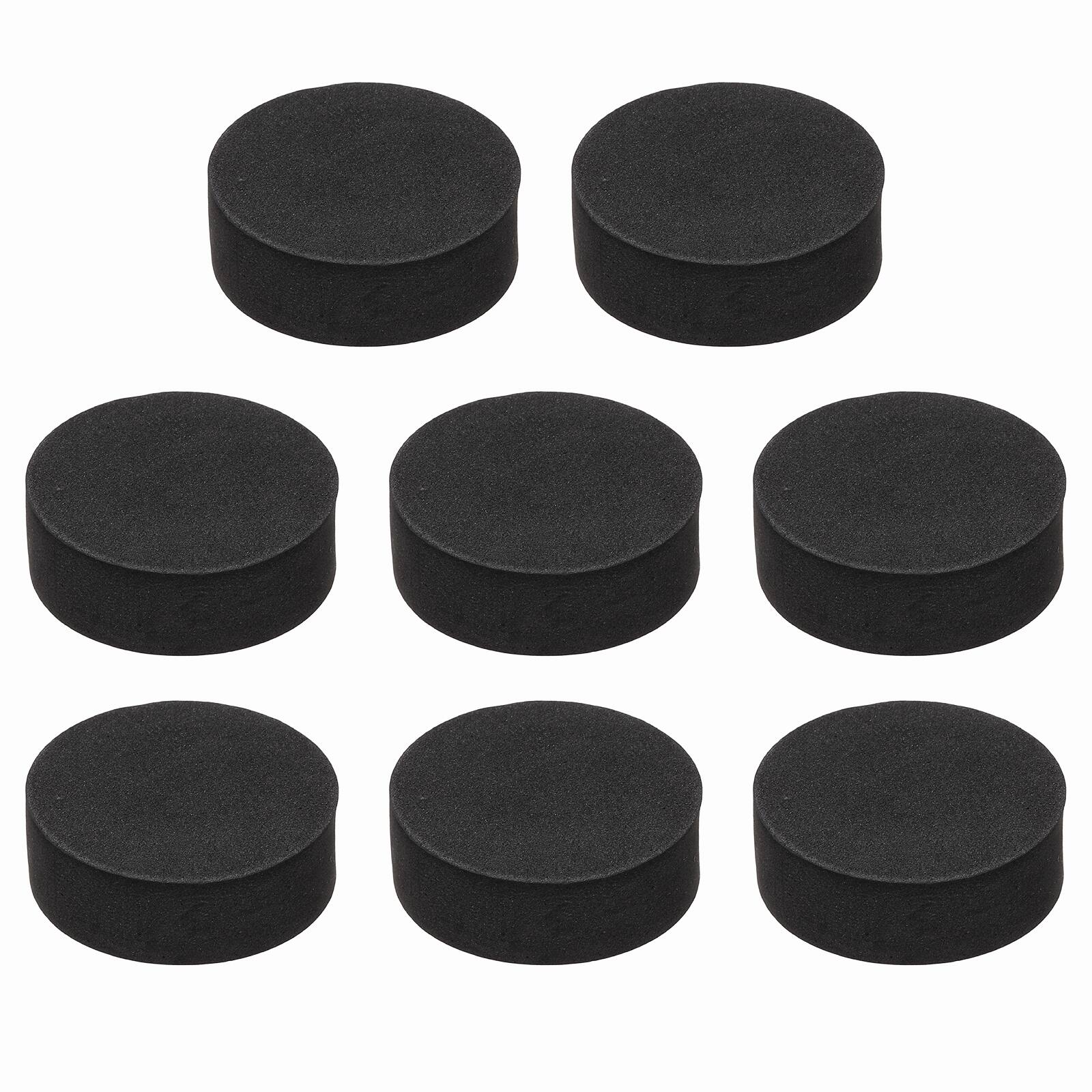 Front. Unique Bargains - Single Sided Speaker Isolation Pads 45x16mm Round EVA Acoustic Foam Anti-Vibration Feet for Speaker Subwoofer, 8pcs - Black.