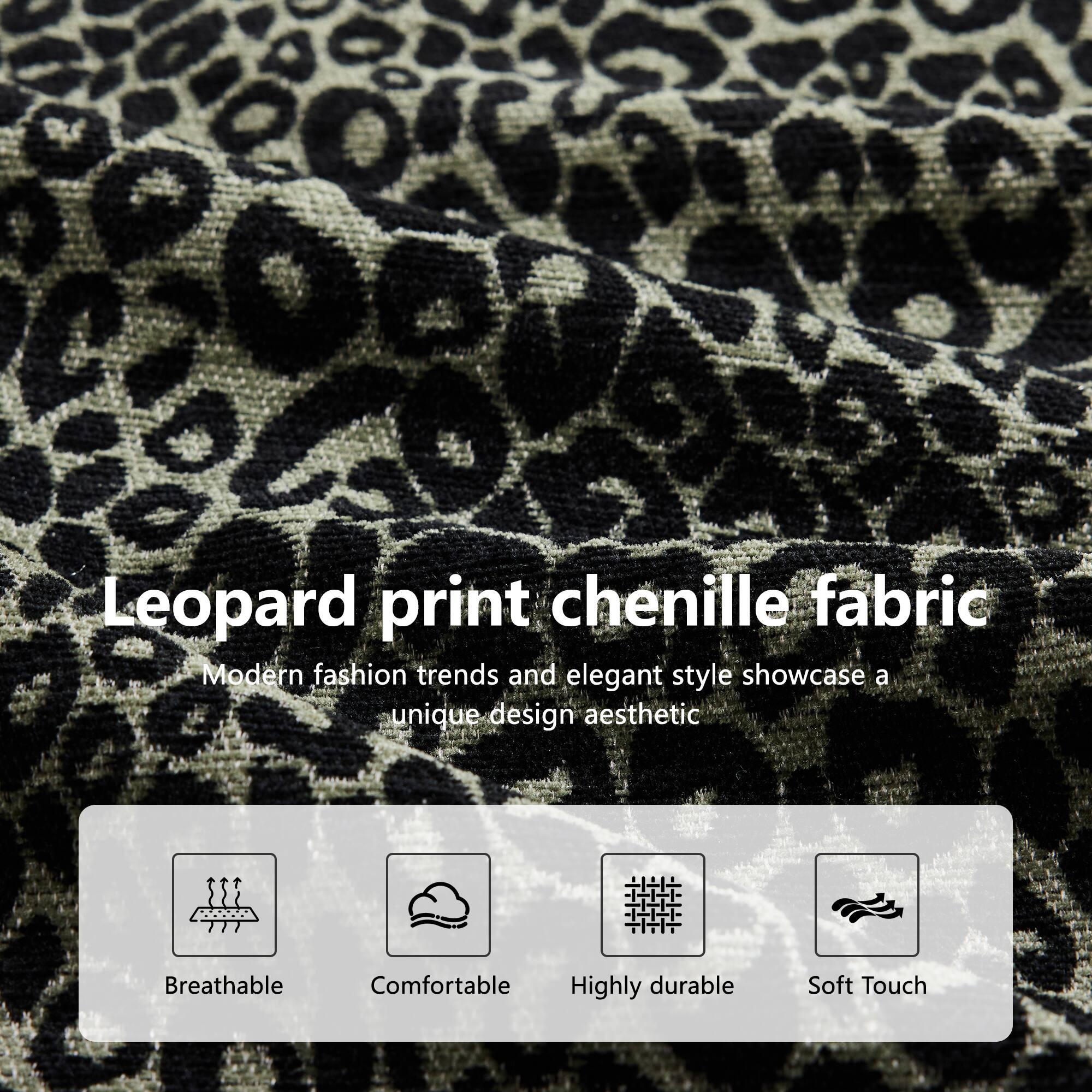 Leopard print chenille fabric

Modern fashion trends and elegant style showcase a unique design aesthetic

- Breathable
- Comfortable
- Highly durable
- Soft Touch