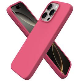 Ornarto - Designed for iPhone 16 Pro Case 6.3", Liquid Silicone 3 Layers Full Covered Protective Cover - Desert Rose