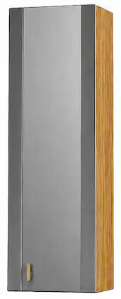 AGA - 12W x 48H x 13D Upper Cabinet - RH - Oak - Stainless Steel