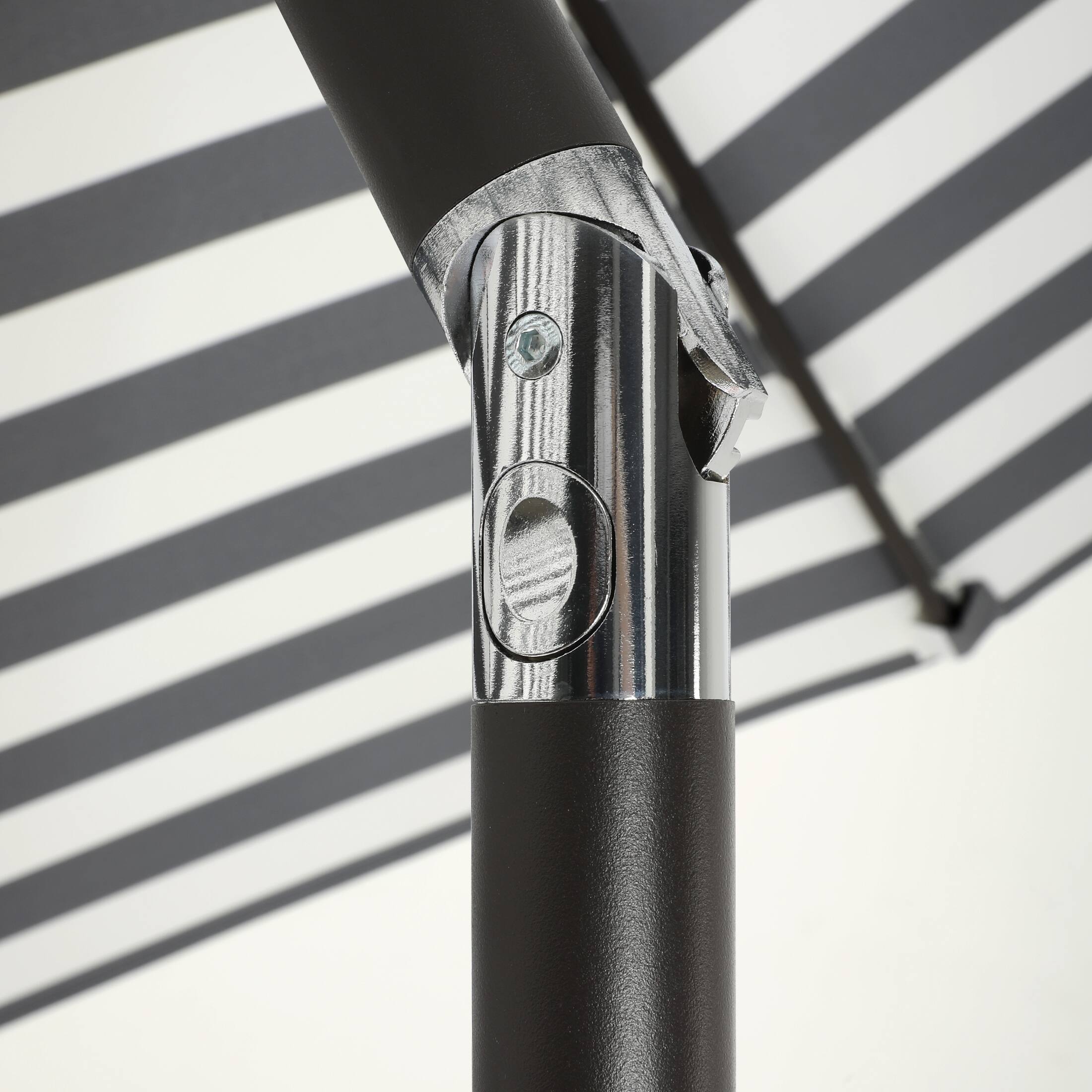 Alt View 4. WestinTrends - WestinTrends Paolo 9 ft. Patio Table Umbrella with tilt and crank features - Gray/White.