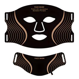 Cluzine - 7 Colors LED Light Therapy Mask with Neck Care, 309 Chips Photon Facial & Neck Skin Rejuvenation Device
