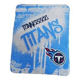Logo Brands - Tennessee Titans 50" x 60" Classic Graffiti Fleece Throw Blanket - Blue