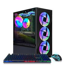 STGAubron - Gaming PC Computer Desktop, Intel Core i7 8th Gen up to 4.1Ghz, GeForce RTX 3050 6G, 32G DDR4, 1T SSD, WIN11H - Black