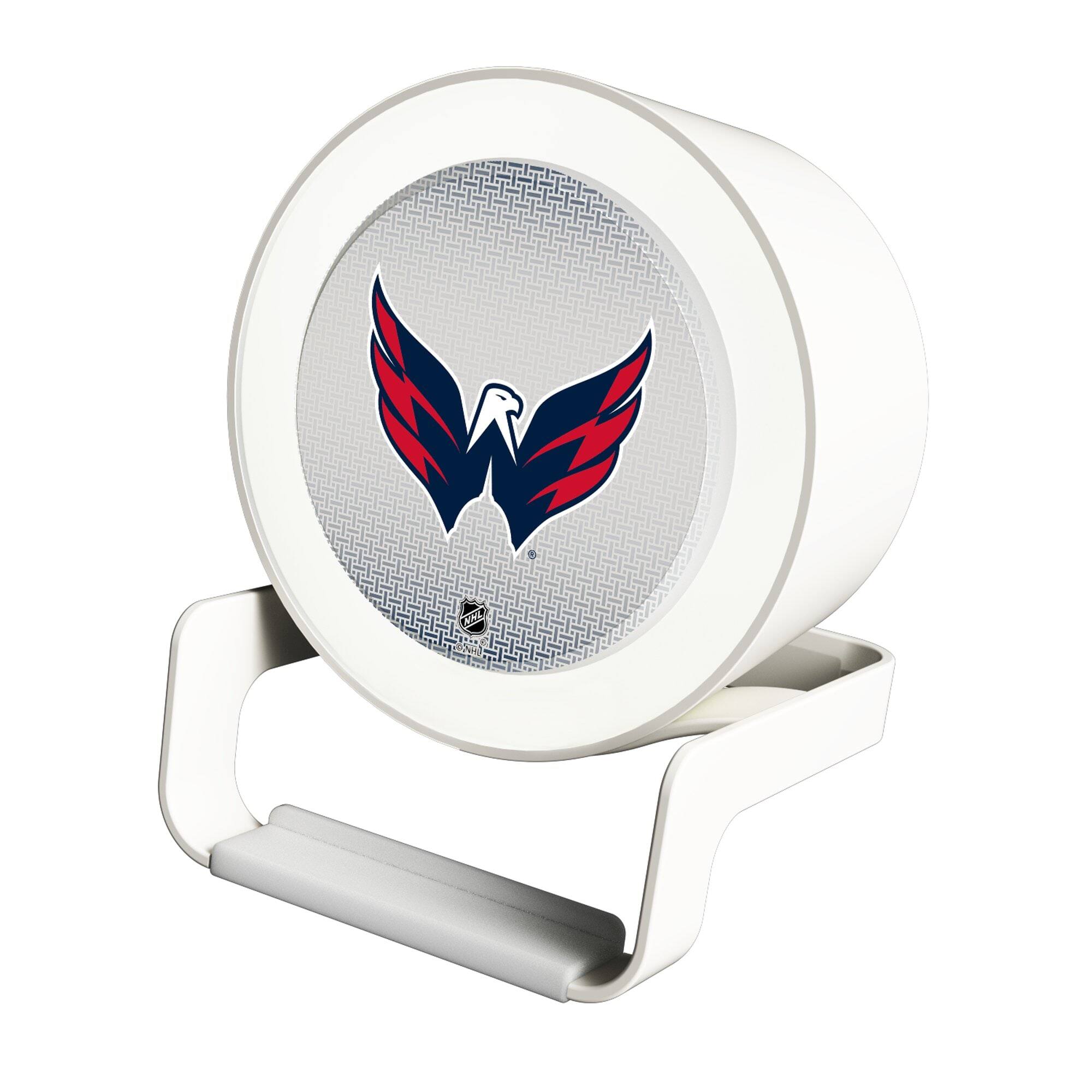 Keyscaper - Washington Capitals Linen Print Nightlight Charger & Bluetooth Speaker - White