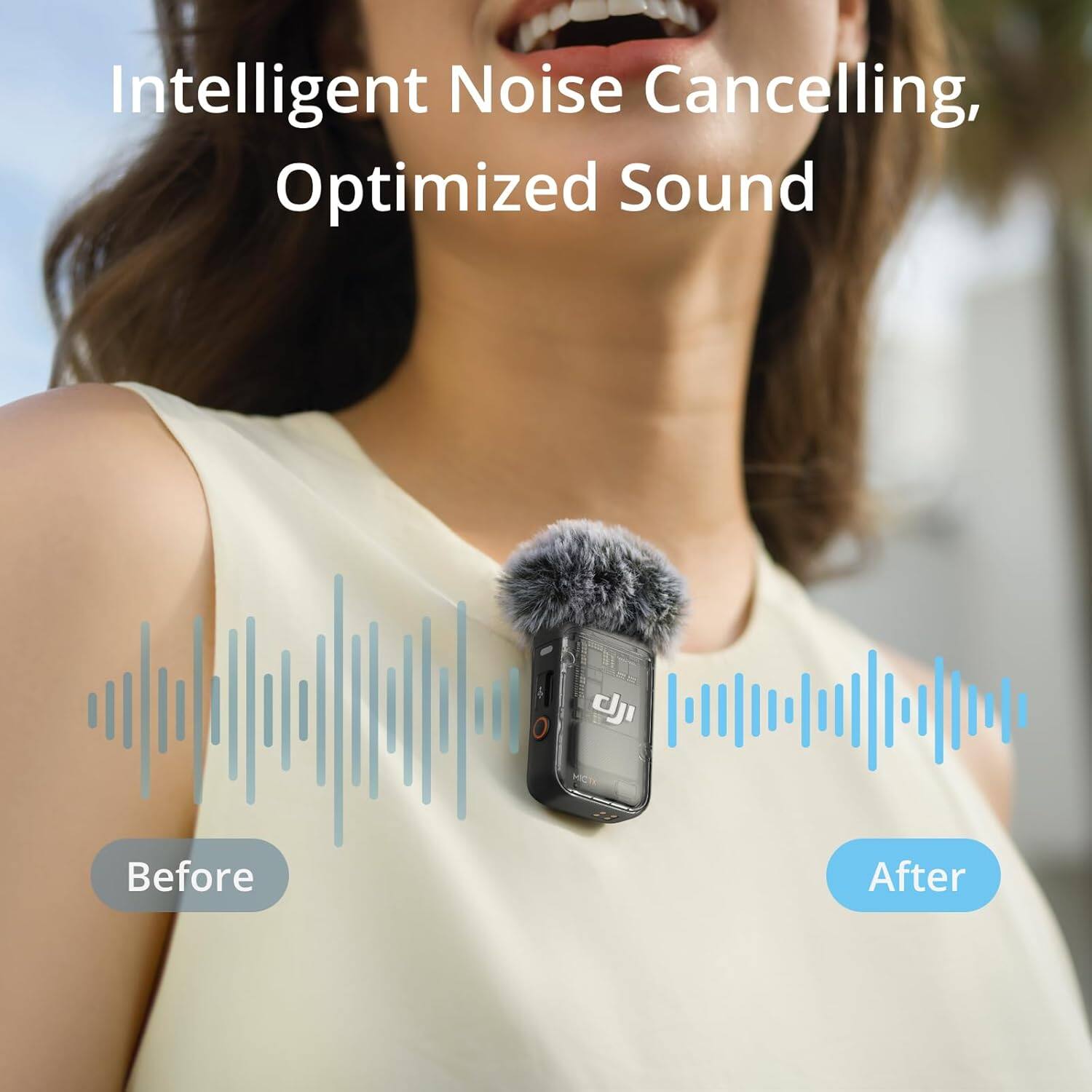 Intelligent Noise Cancelling, Optimized Sound

Before

After