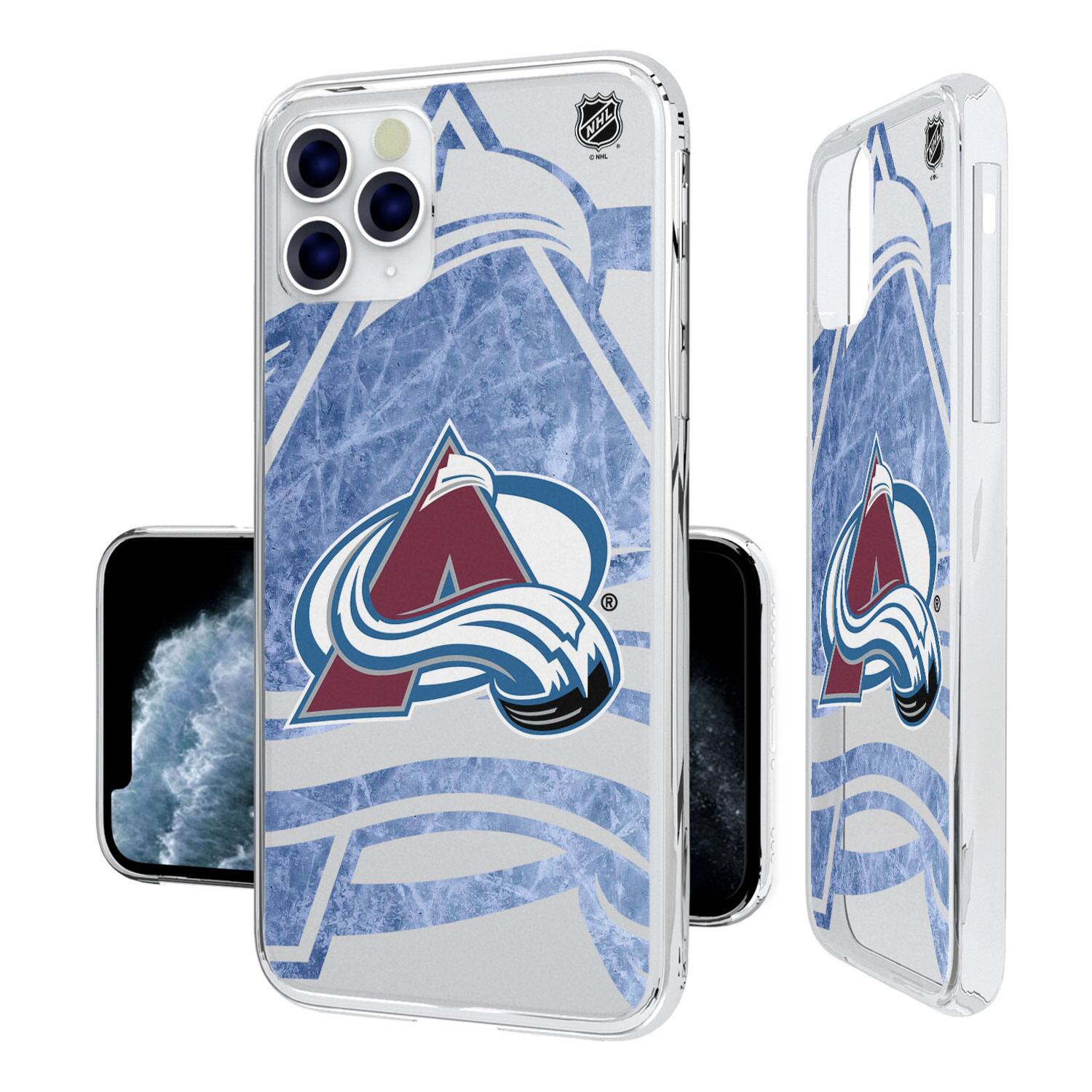 Front. Keyscaper - Colorado Avalanche iPhone Clear Ice Case - 16e - Multicolor.