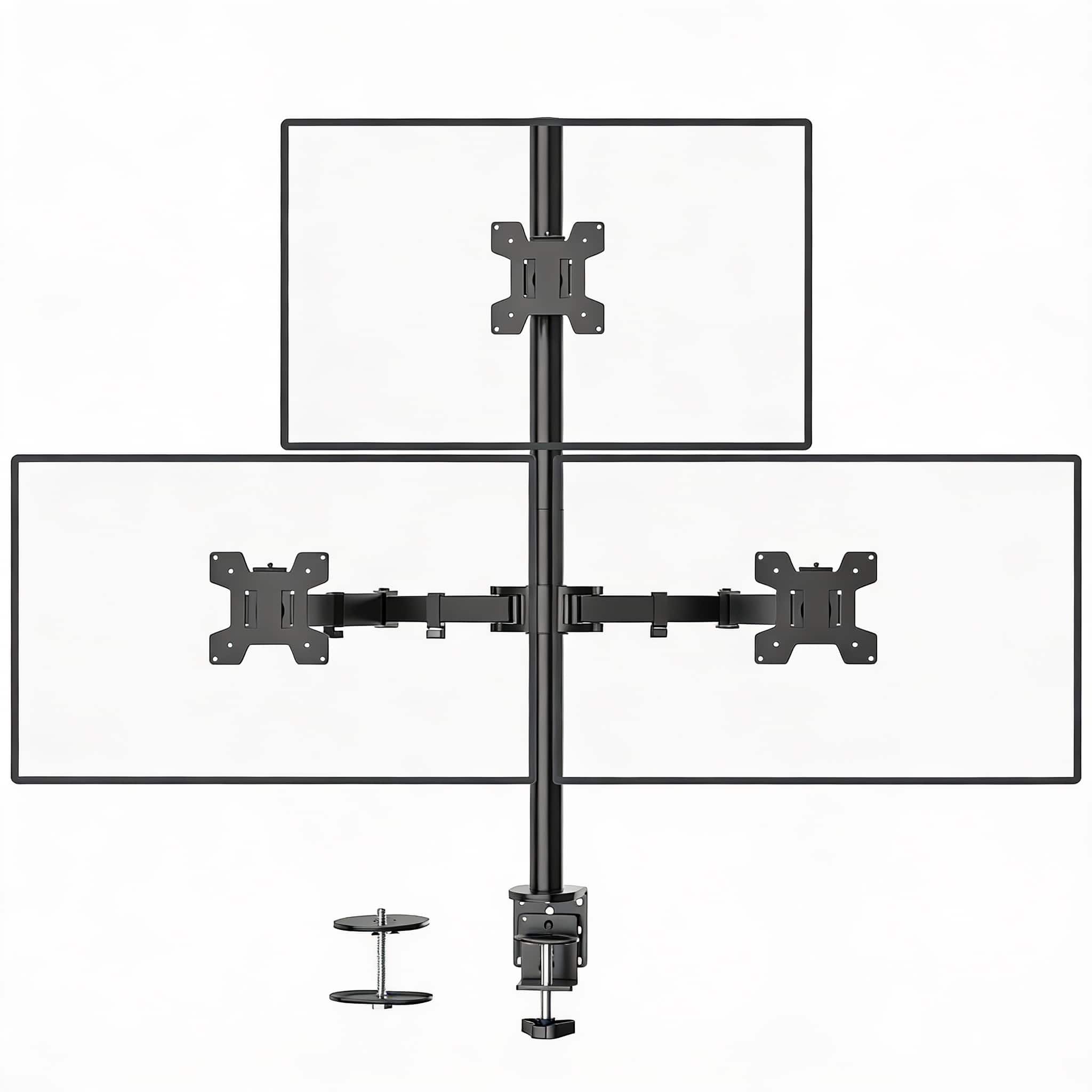 Frangdom - Monitor Mount Swivel Tilt - Triple Arms Standard 13-27" 22lb