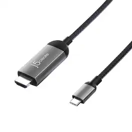 j5create - USB-C to 4K HDMI Male End 6 ft. Extender Cable - Space Gray