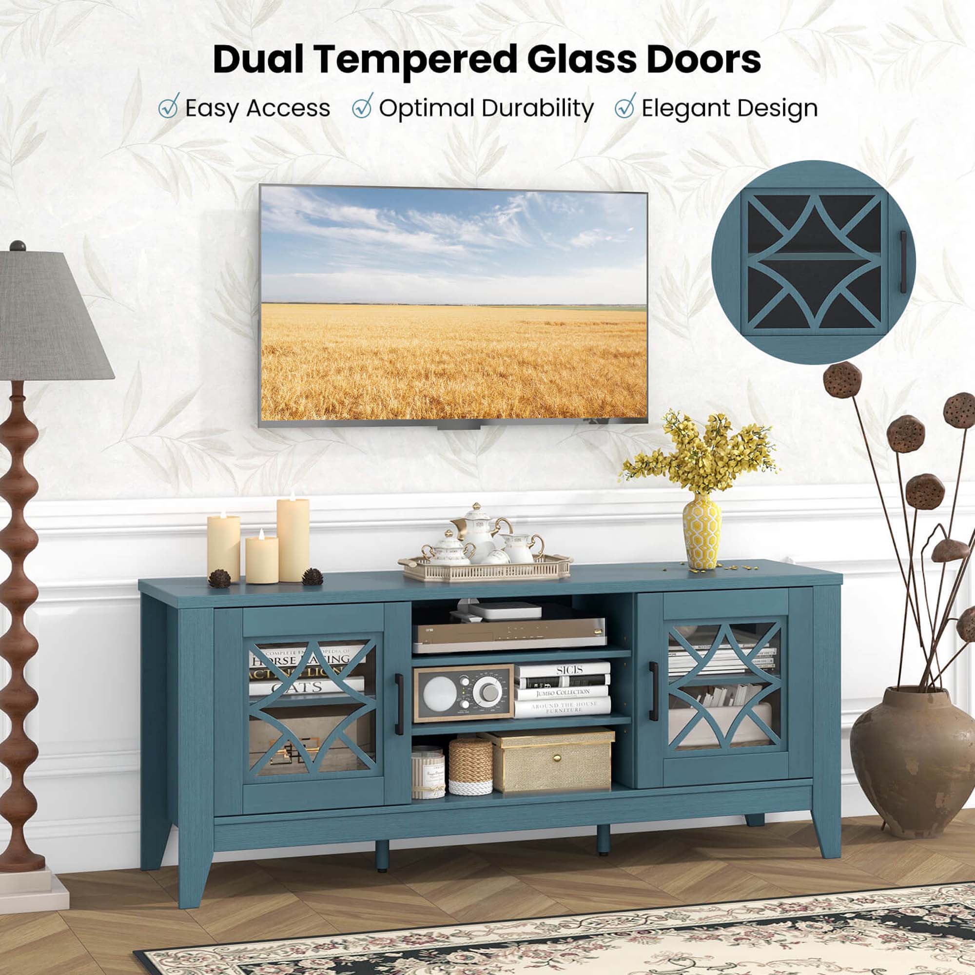 Dual Tempered Glass Doors: Easy Access, Optimal Durability, Elegant Design.