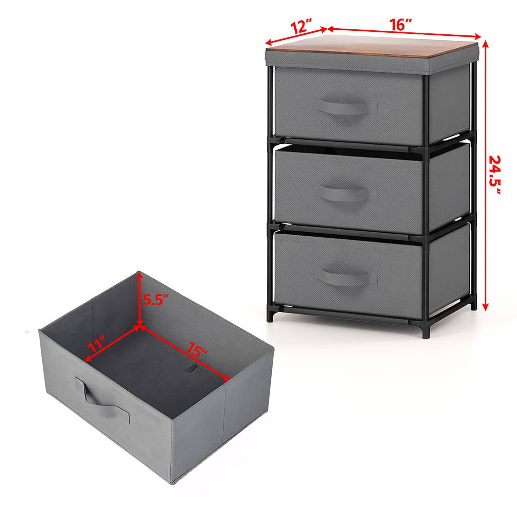 12" x 16" x 24.5"  
11" x 15" x 5.5"