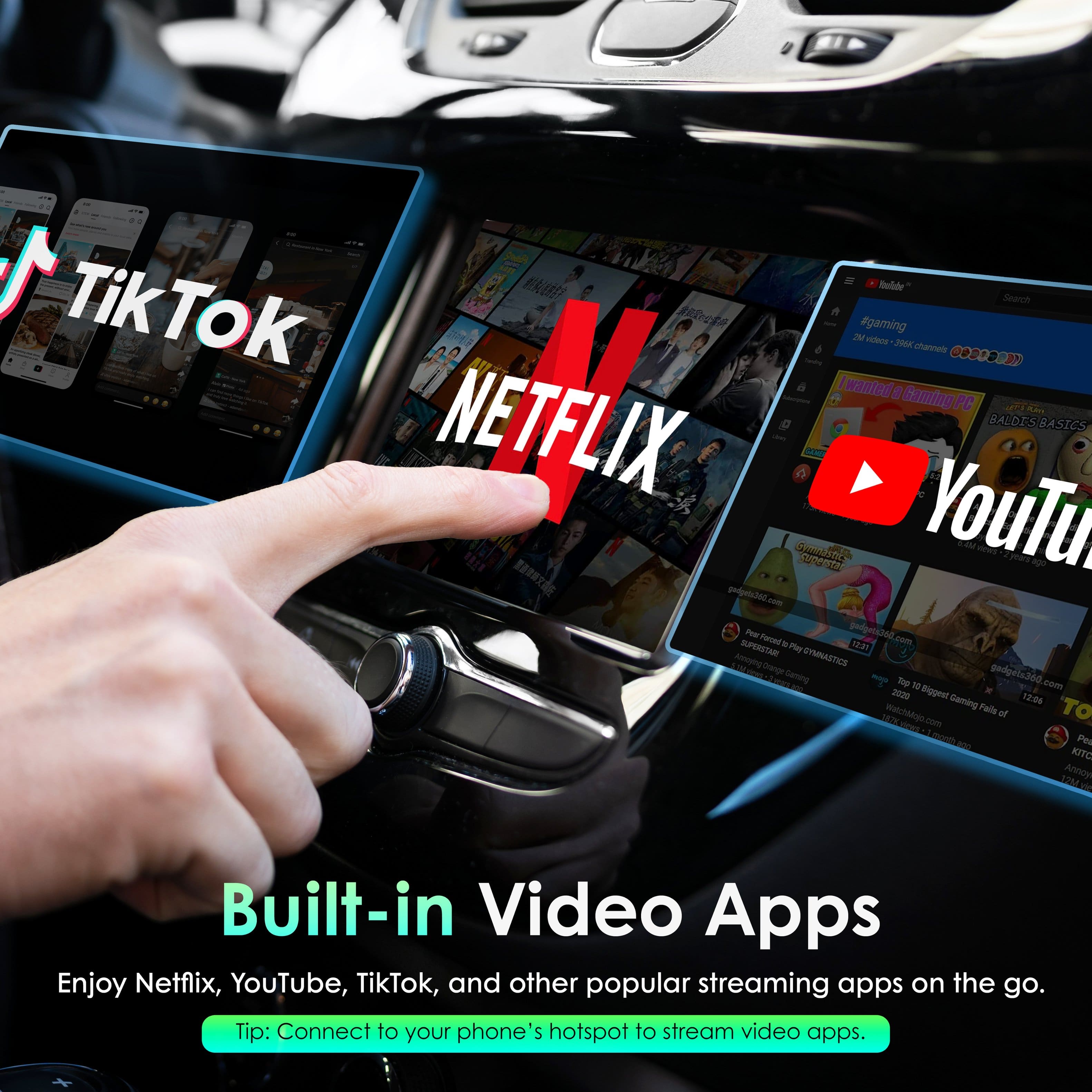 Rexing AI Box Wireless CarPlay & Android Auto Adapter with Netflix